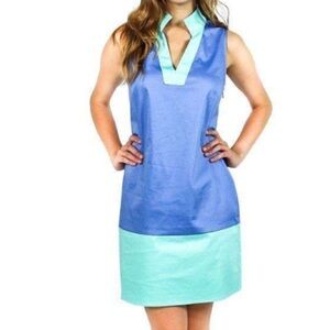 Sail to Sable Blue Green Dress Small